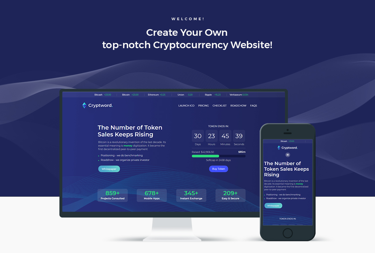 криптовалюта wordpress elementor тема
