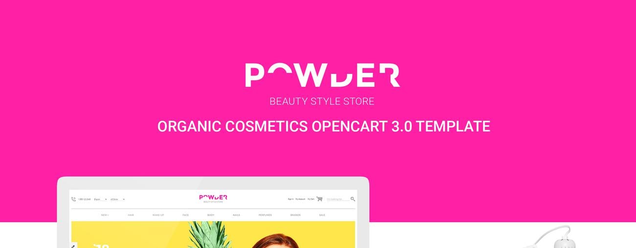 шаблон opencart магазина красоты