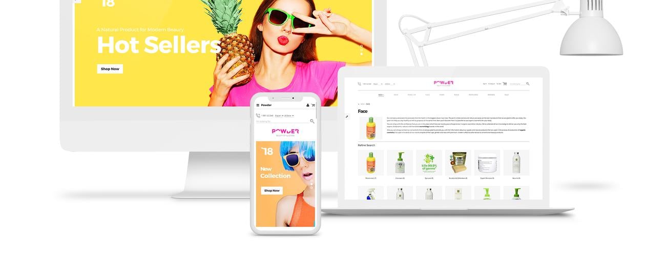 шаблон opencart магазина красоты