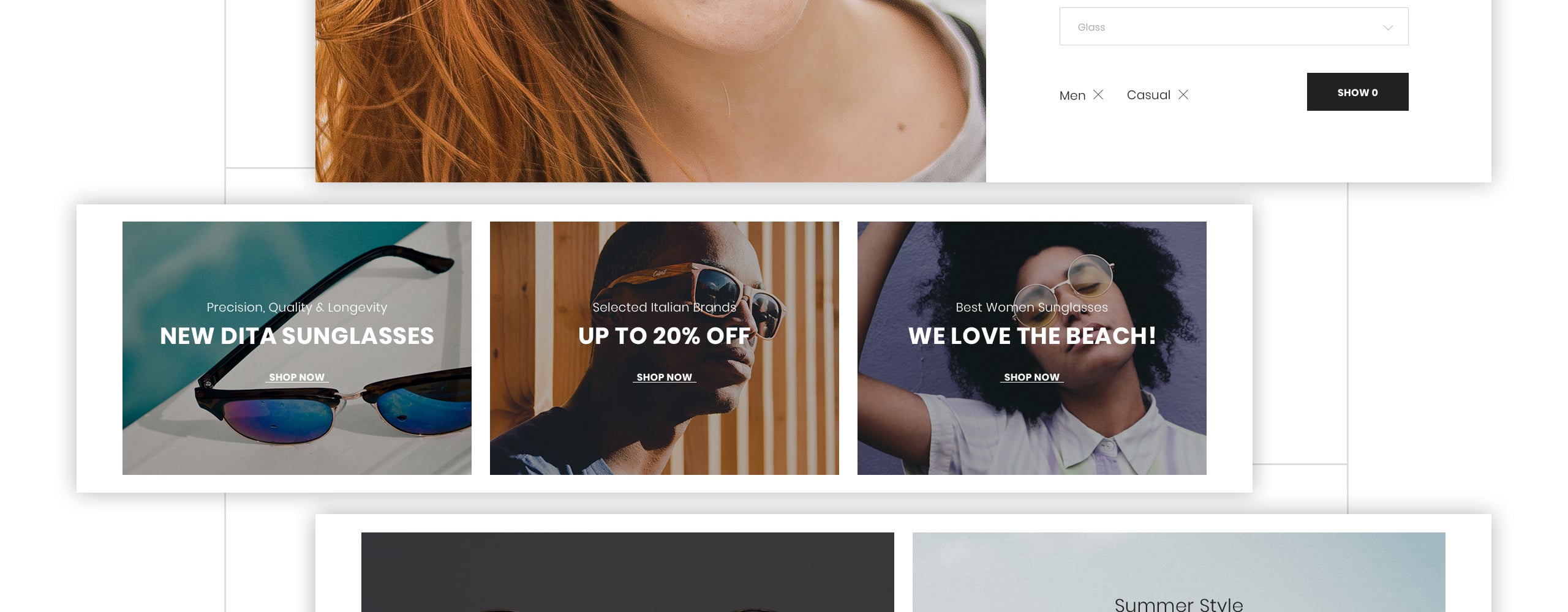 солнцезащитные очки магазин prestashop тема