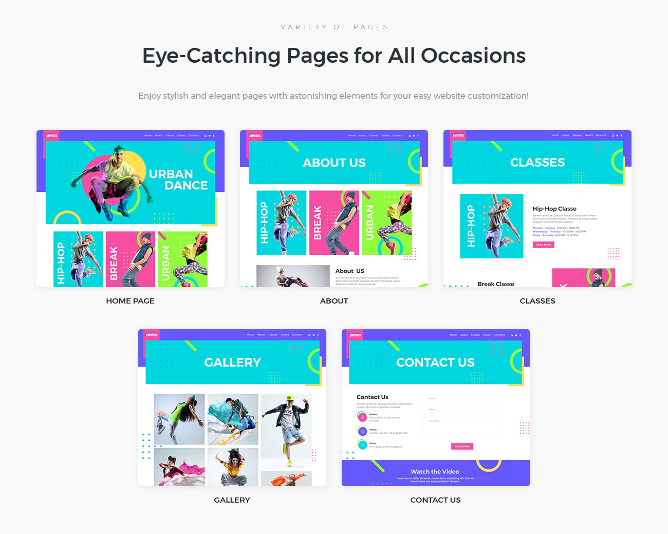 Street Dance WordPress Elementor Theme
