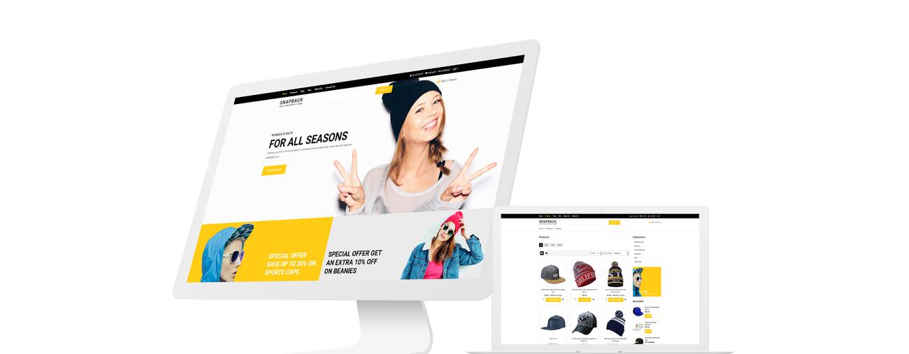 шляпы магазин shopify тема