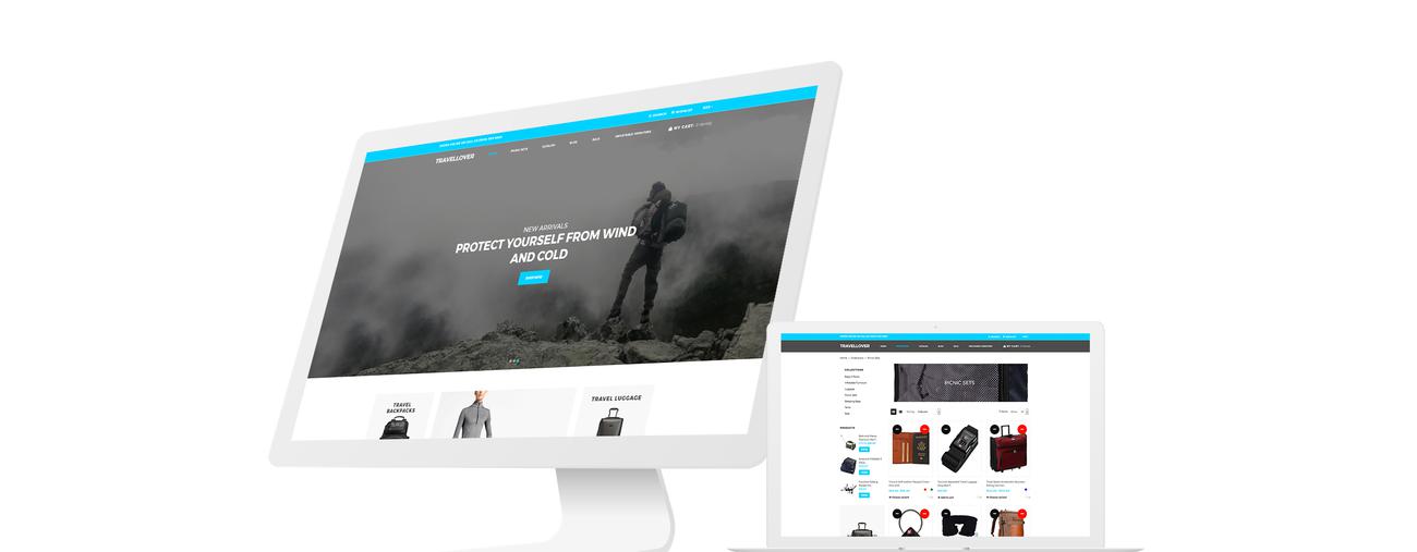 магазин туристического снаряжения shopify тема