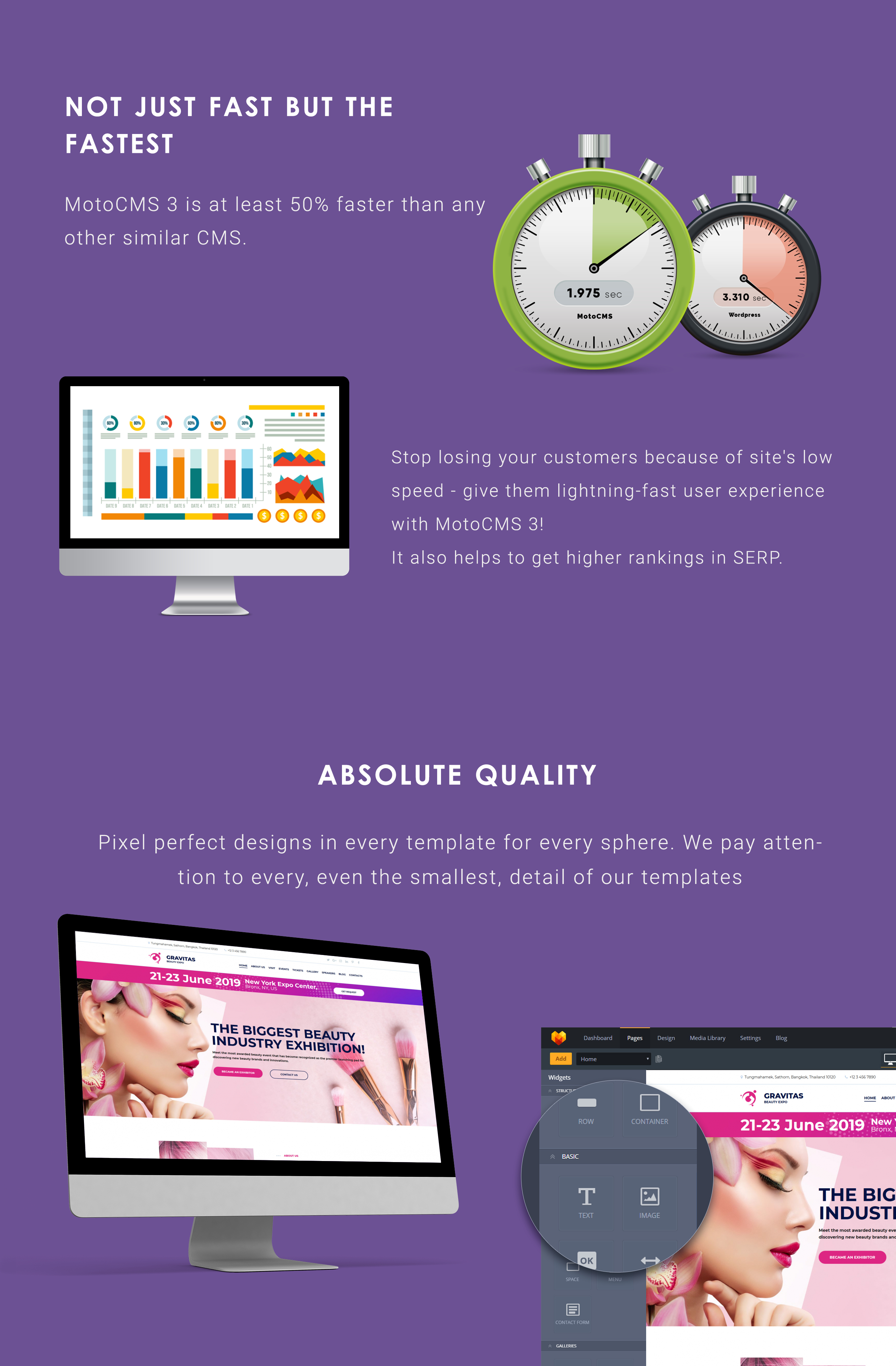 шаблон beauty expo moto cms 3