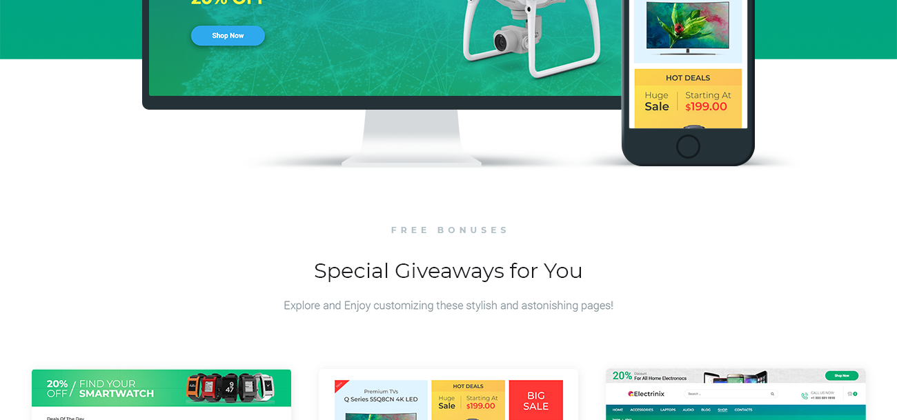 магазин электроники elementor woocommerce theme