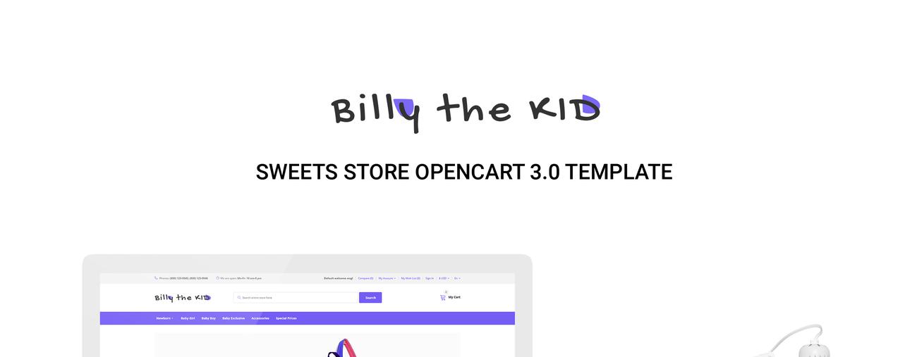 простой детский модный интернет-магазин шаблон opencart