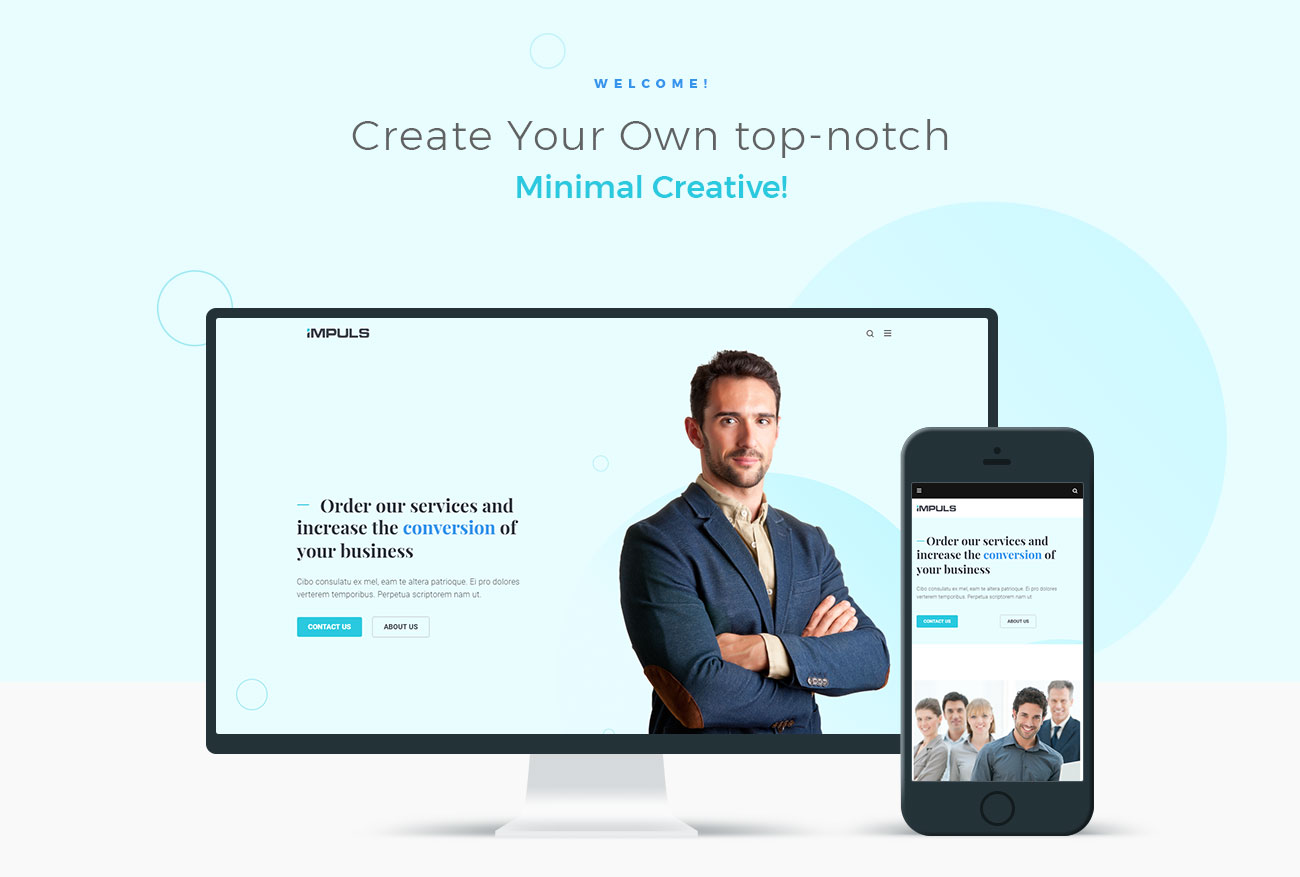 минимальная креативная бизнес-тема wordpress elementor