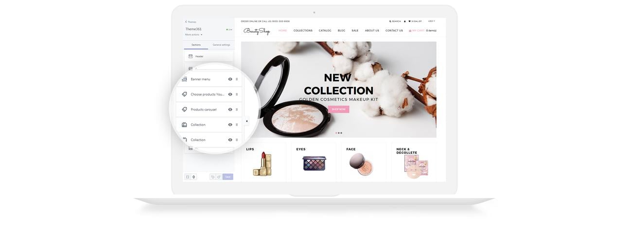 beautyshop отзывчивая тема shopify