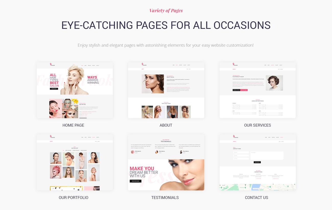 салон красоты wordpress elementor theme