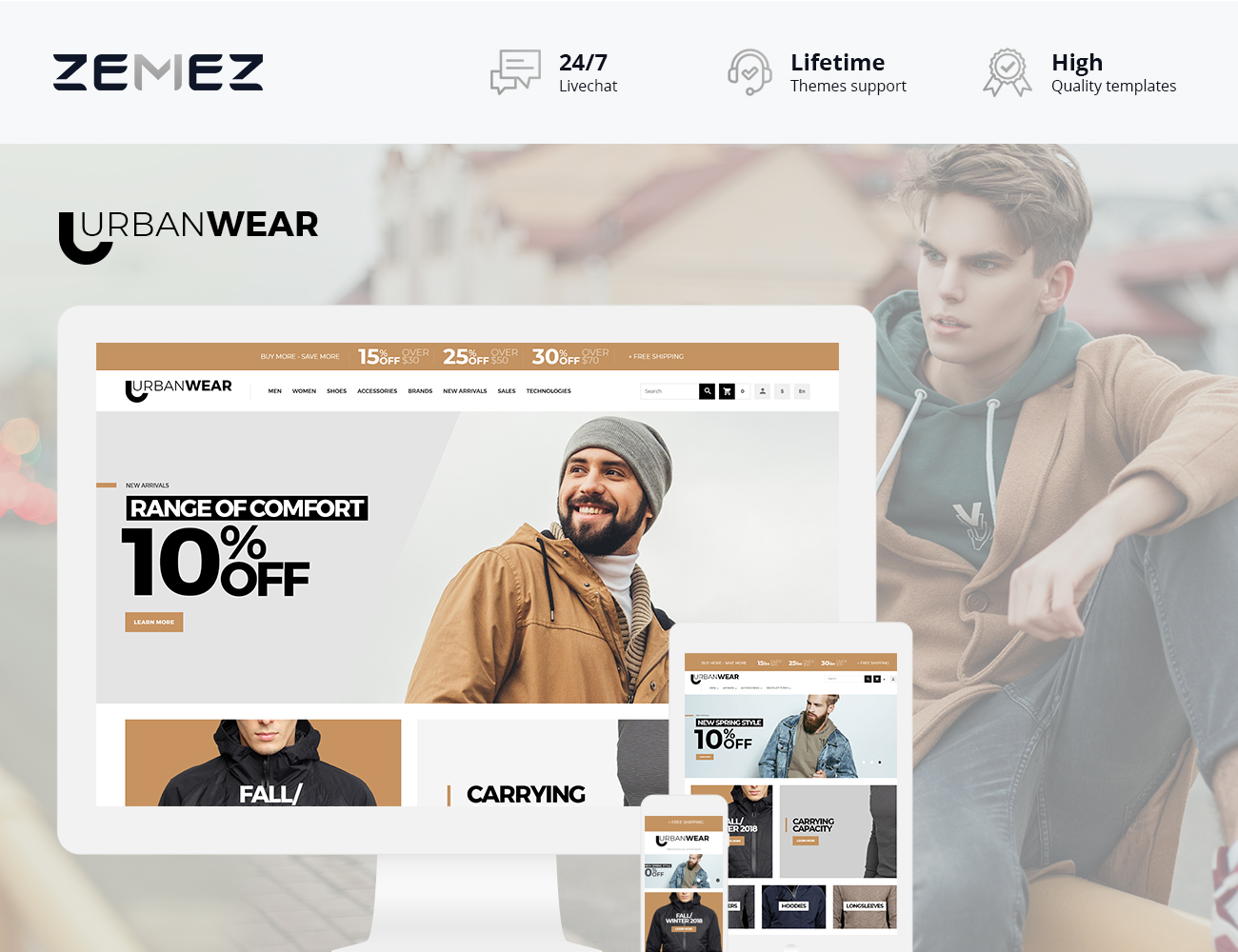 одежда magento тема