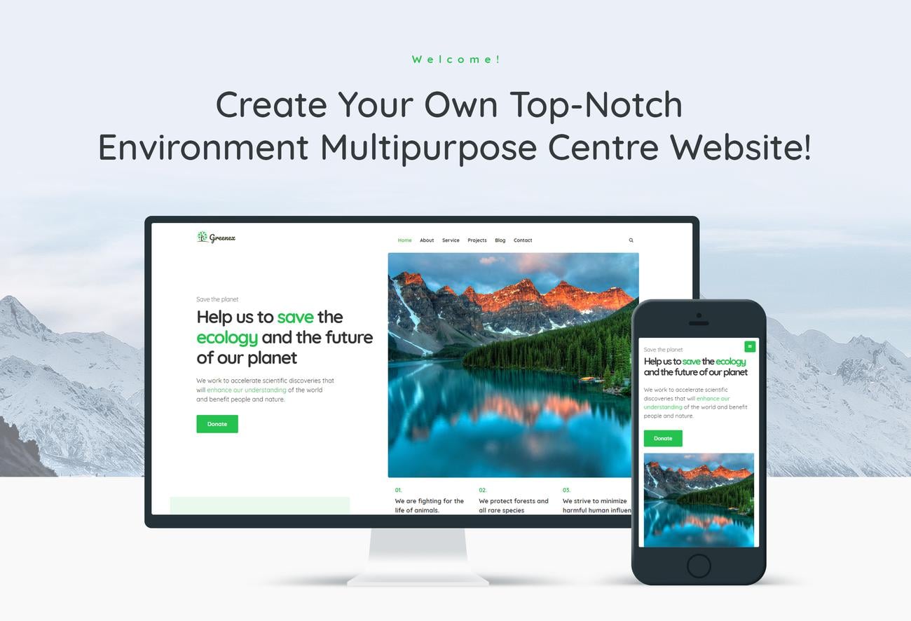 окружающая среда многоцелевая тема wordpress elementor