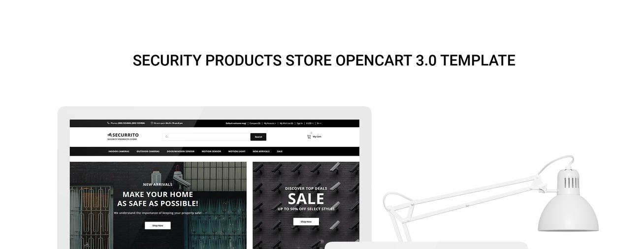шаблон магазина продуктов безопасности opencart