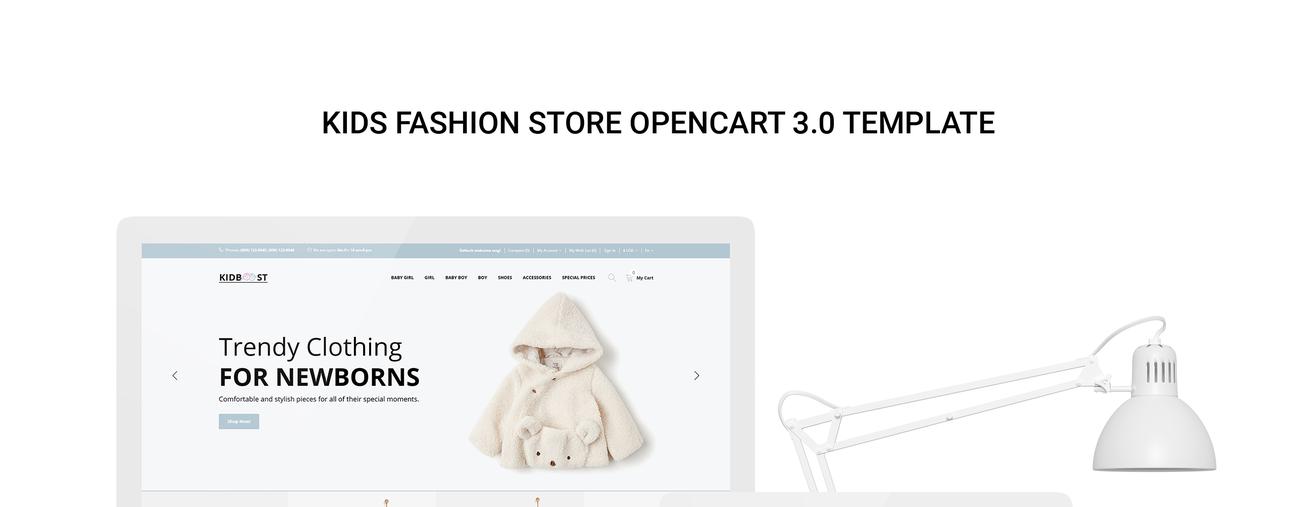 детский модный магазин opencart шаблон