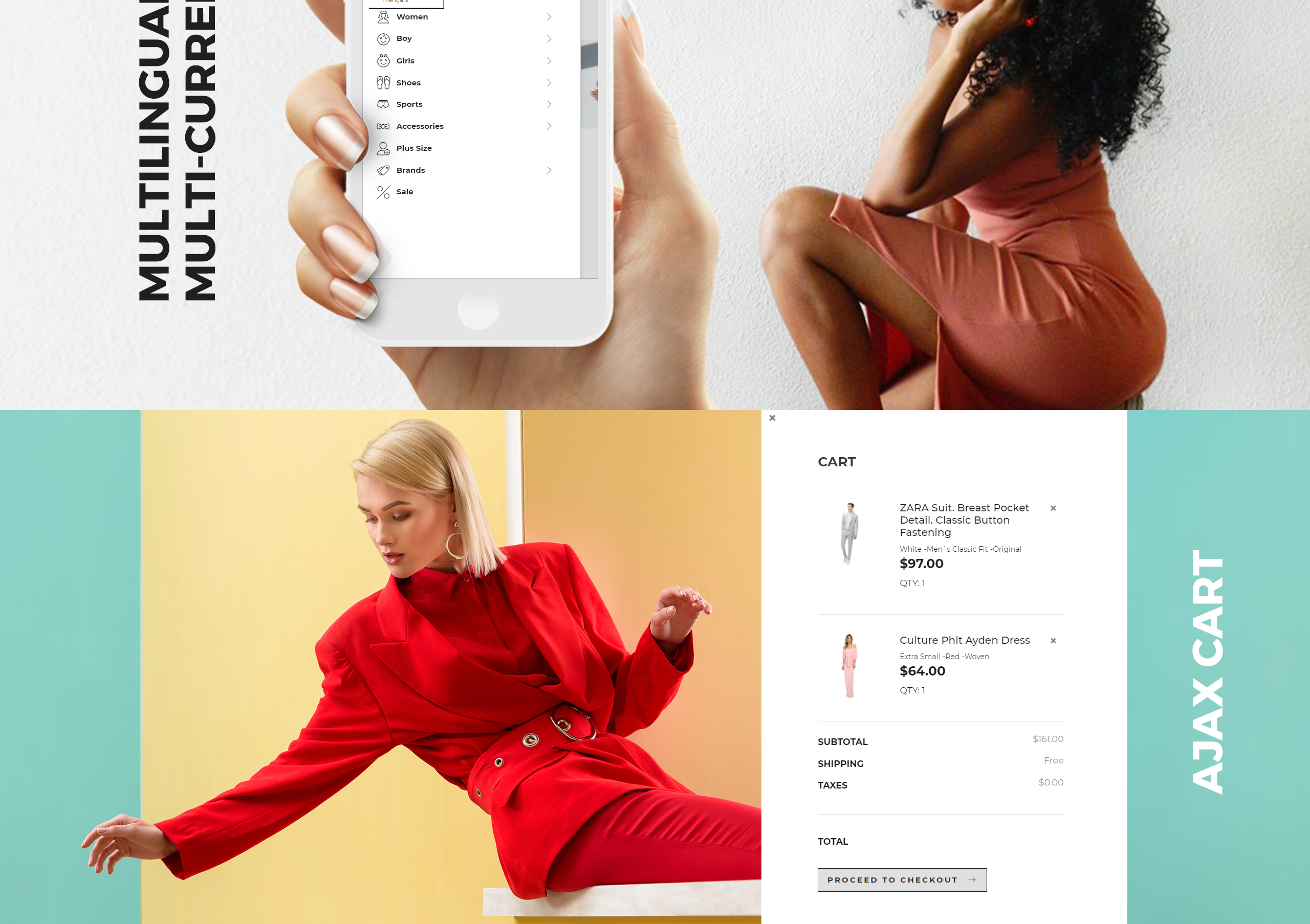 магазин одежды prestashop тема