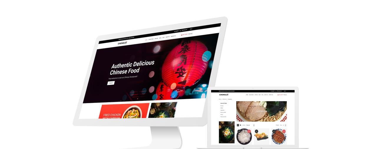 яркий китайский ресторан foor shopify тема