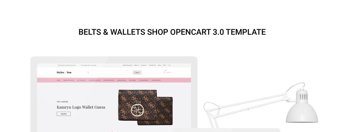 шаблон магазина ремней и кошельков opencart