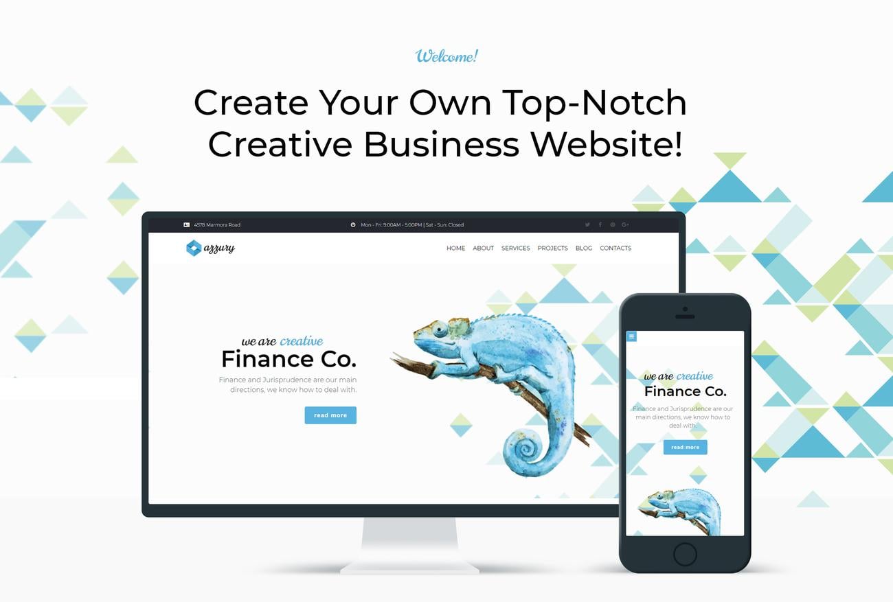 креативный бизнес wordpress elementor theme