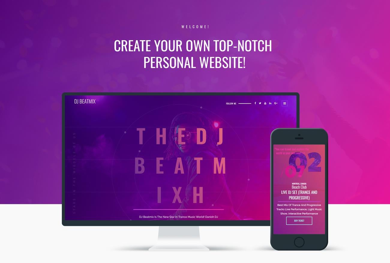 личная страница wordpress elementor тема