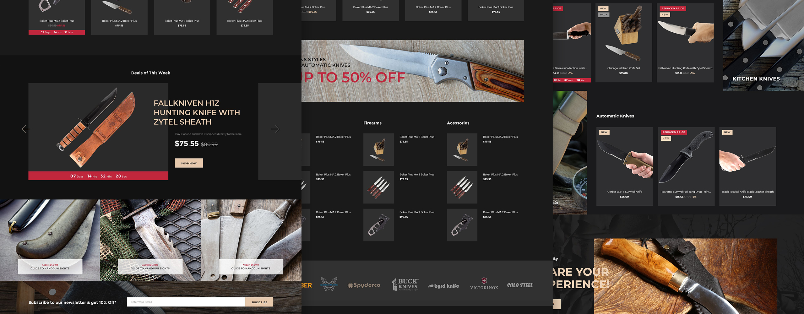 нож магазин prestashop тема