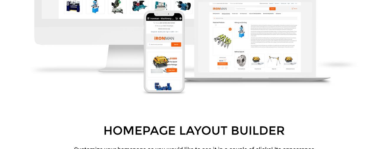 шаблон ironman opencart