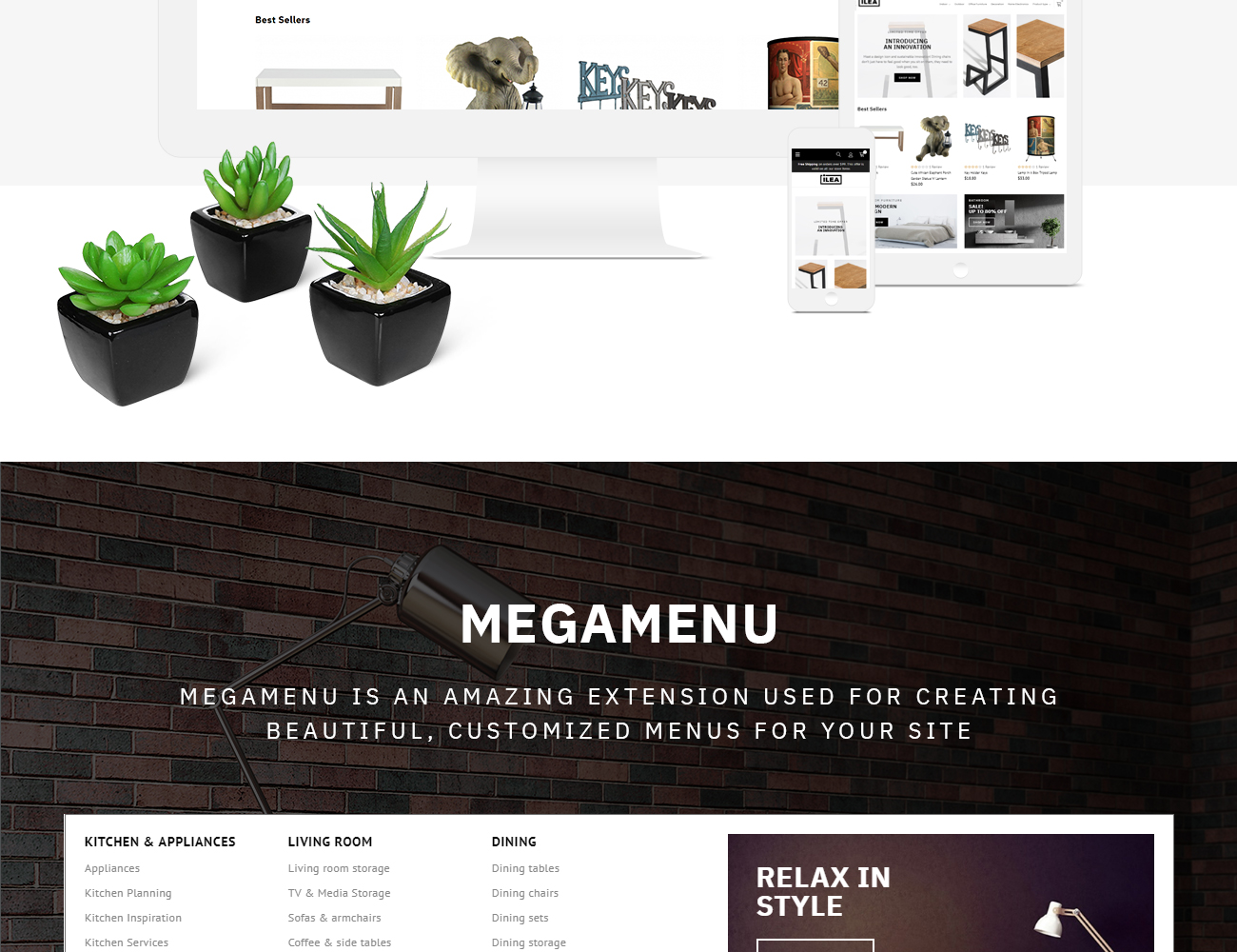 декор и мебель magento тема