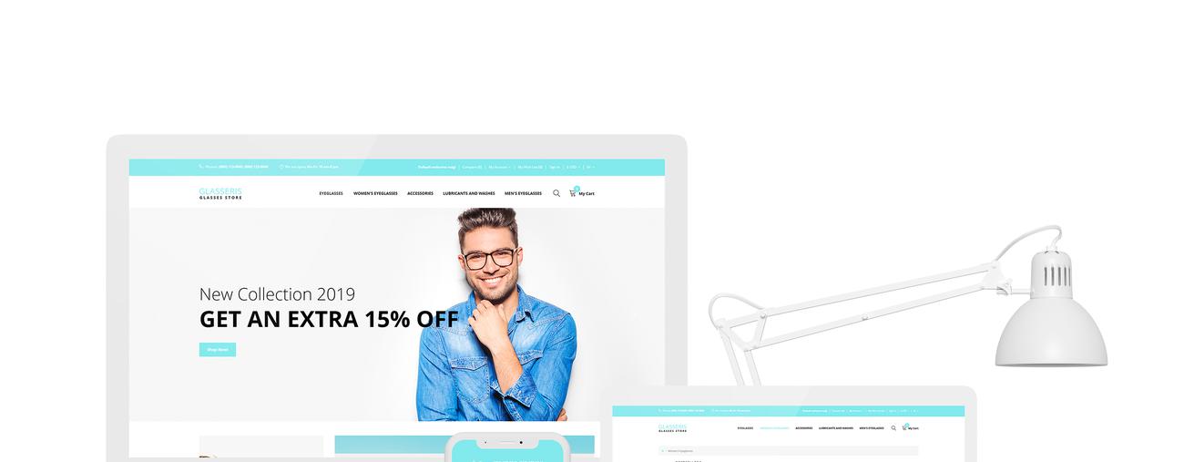 шаблон opencart магазина очков