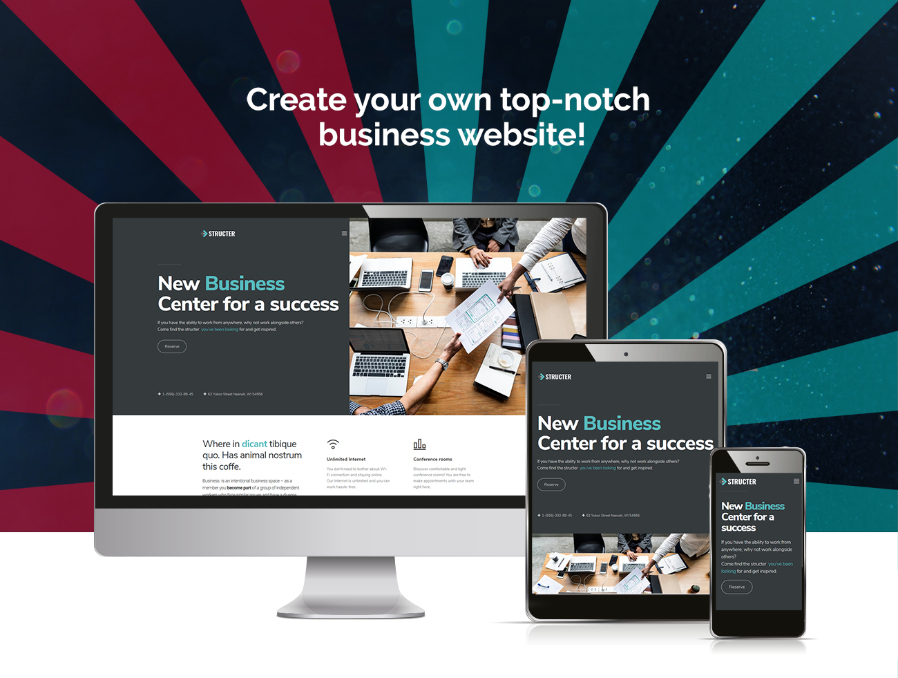 бизнес одна страница классическая тема wordpress elementor