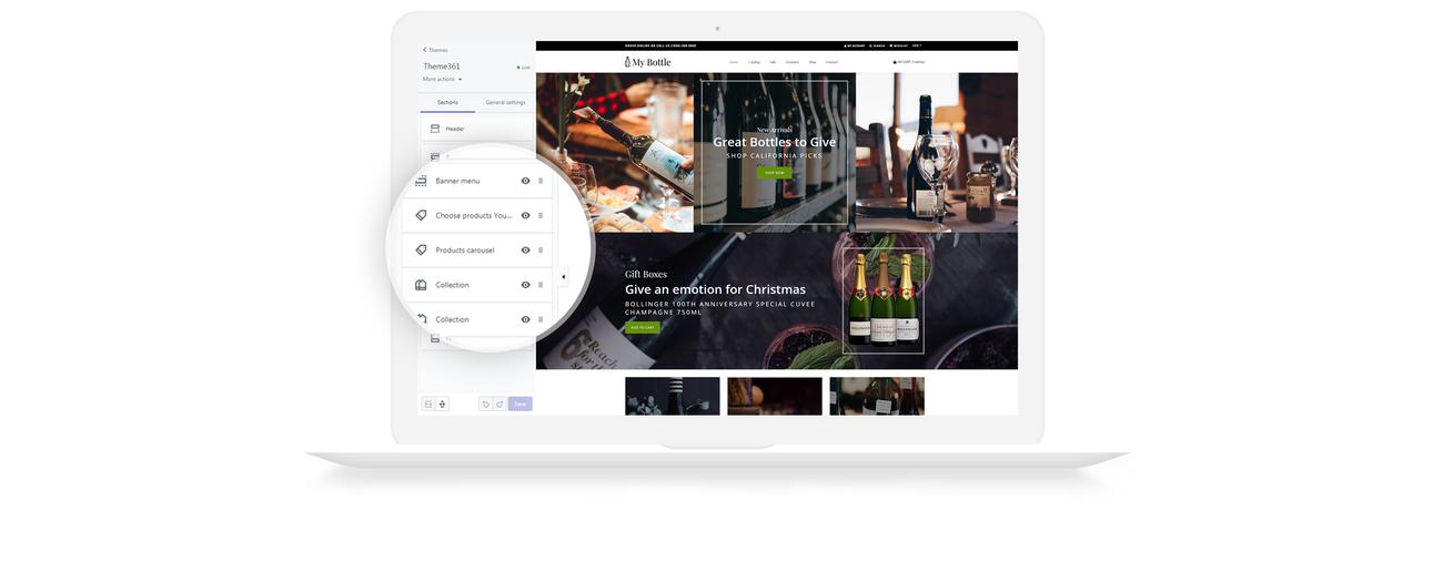 напитки и напитки чистый shopify тема