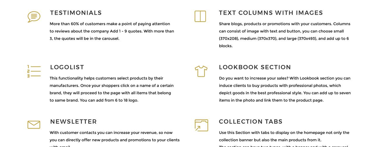 декор современная тема shopify