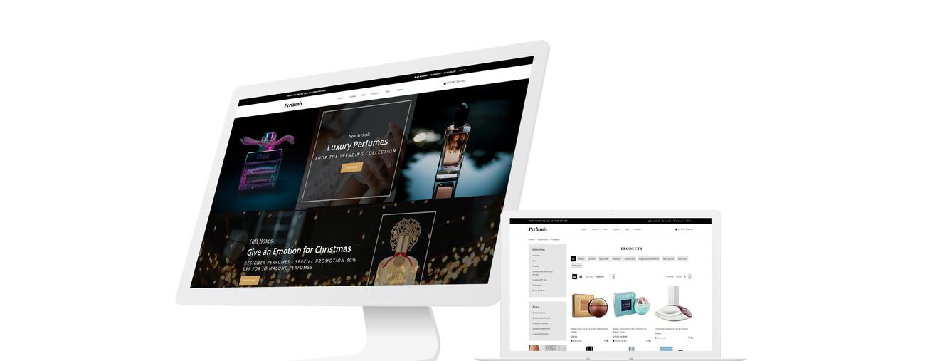 духи отзывчивая роскошная тема shopify