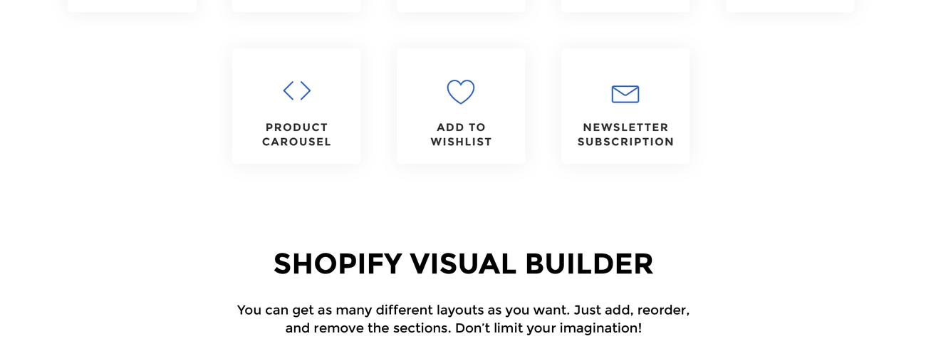 используйте минималистичную тему shopify