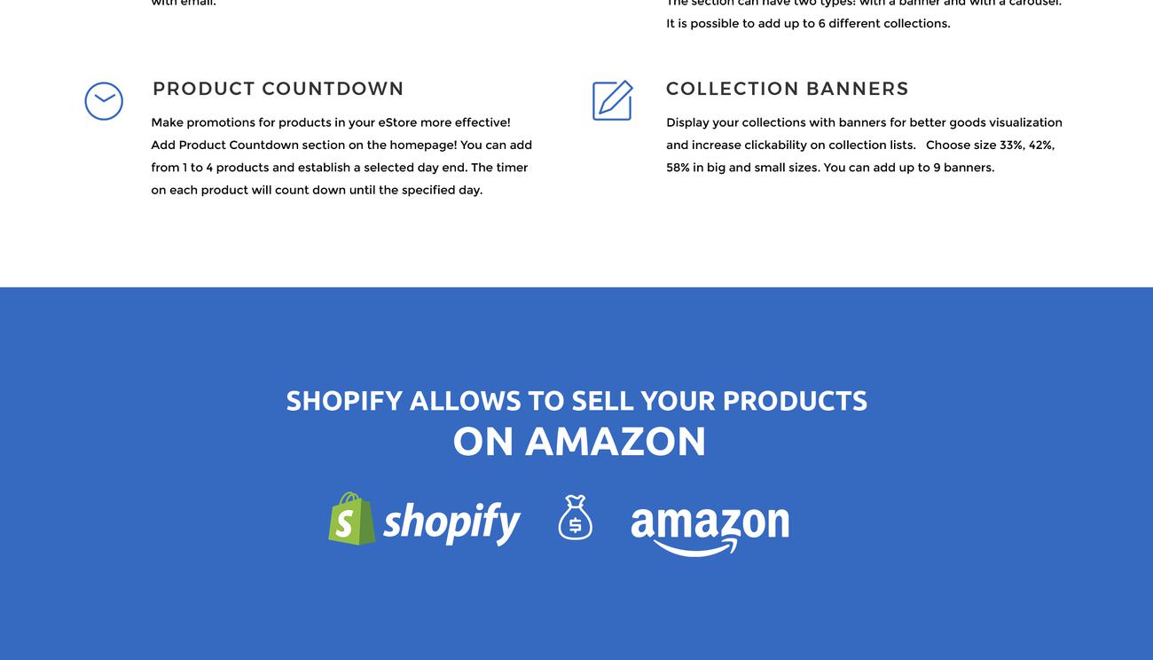 используйте минималистичную тему shopify