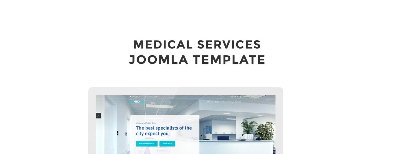 медицинский липкий меню современный шаблон joomla