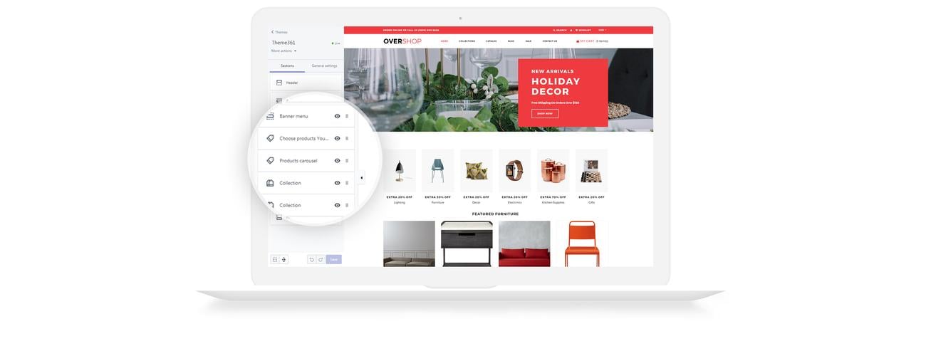 оптовый магазин modern shopify тема
