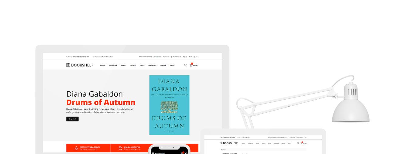 книги чистый шаблон opencart