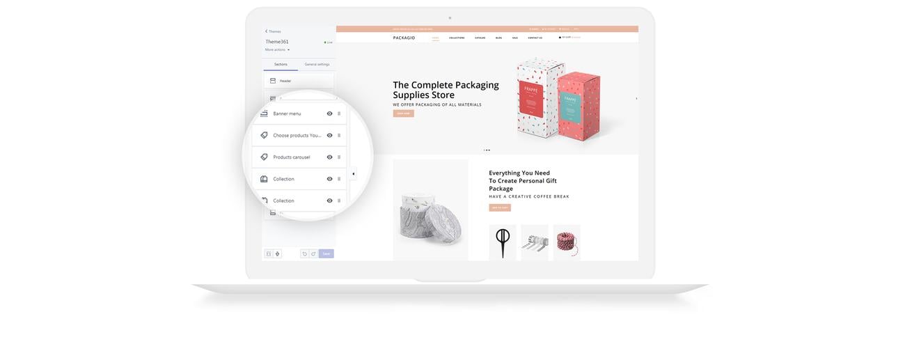 техническое обслуживание чистая тема shopify