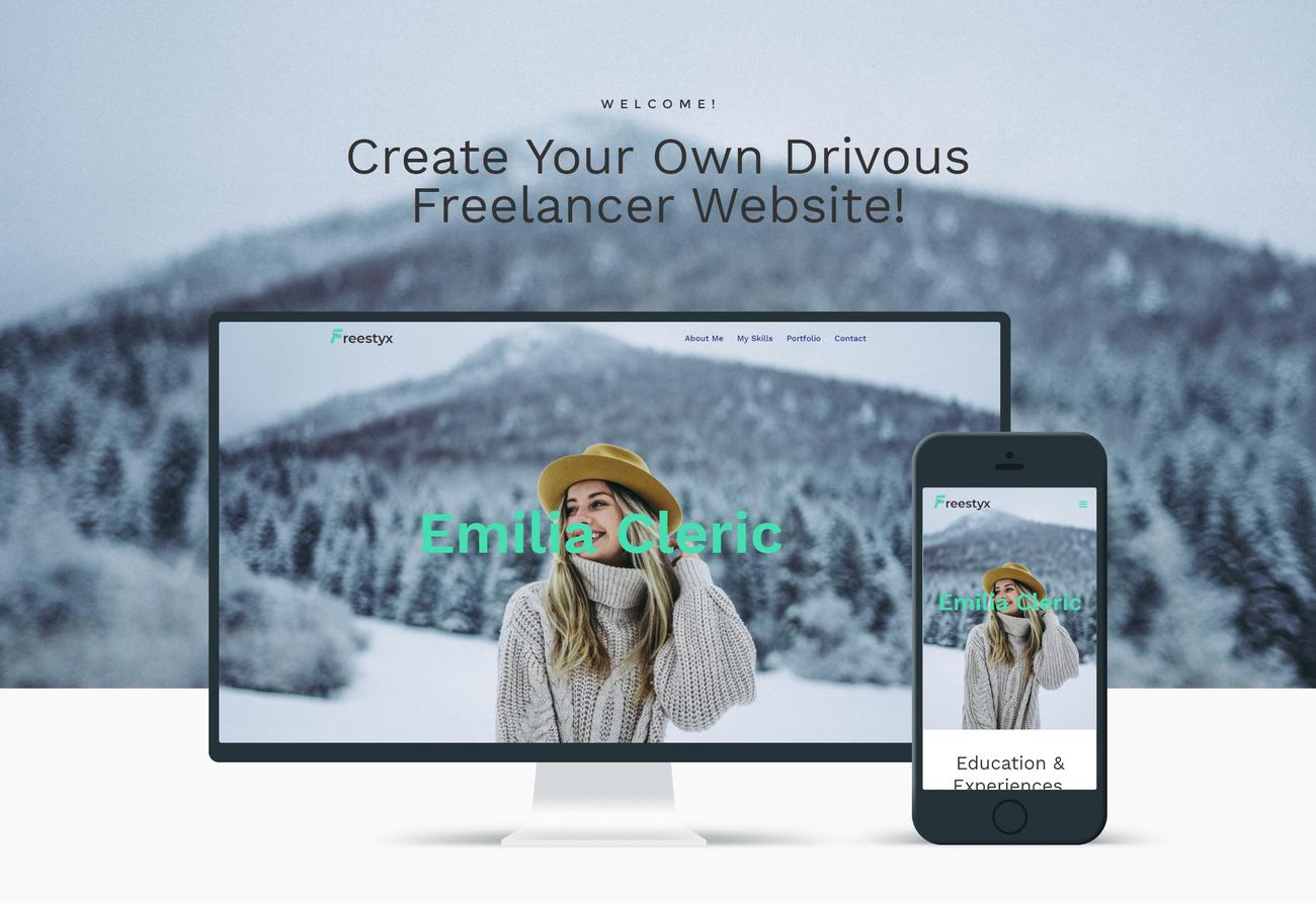 freelancer one page modern wordpress elementor theme