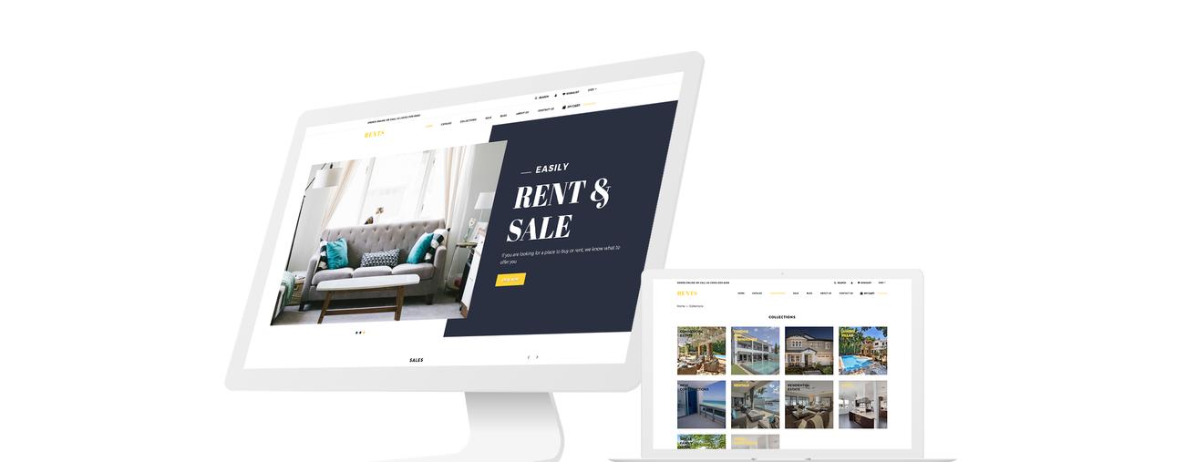 недвижимость многостраничная чистая тема shopify