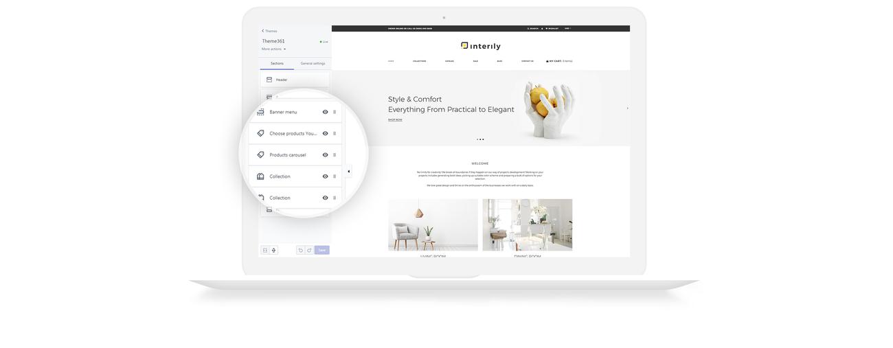 интерьер и мебель элегантная многостраничная тема shopify