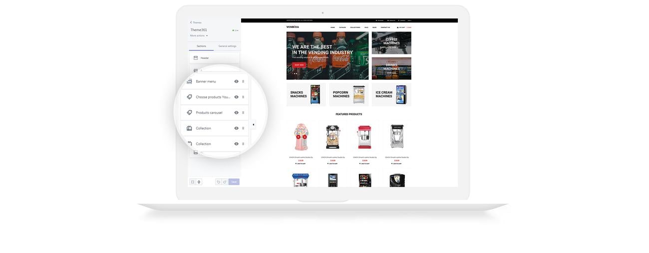 торговые автоматы clean shopify theme