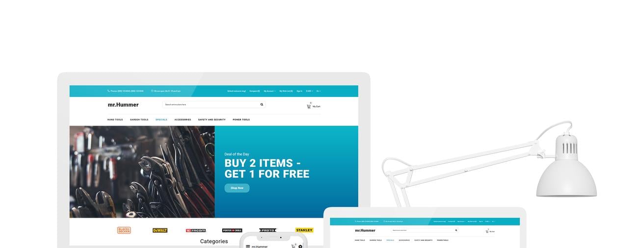 инструменты и оборудование чистый многостраничный шаблон opencart