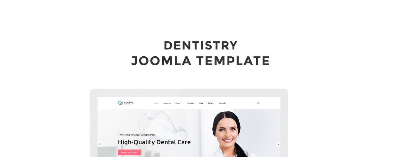 стоматология чистый удобный шаблон joomla