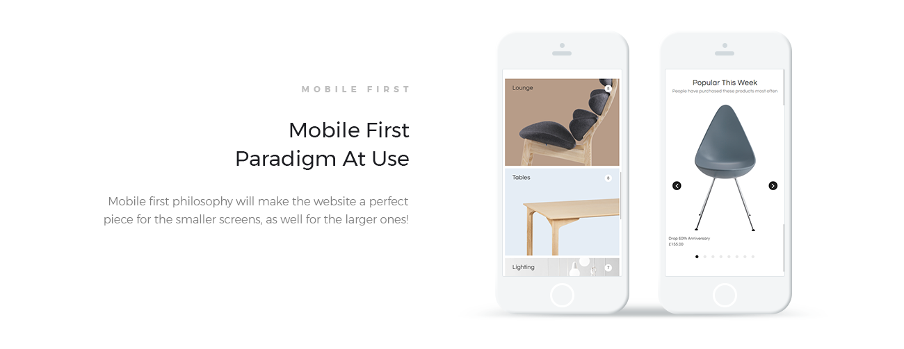 дизайн мебели ecommerce minimal elementor woocommerce theme