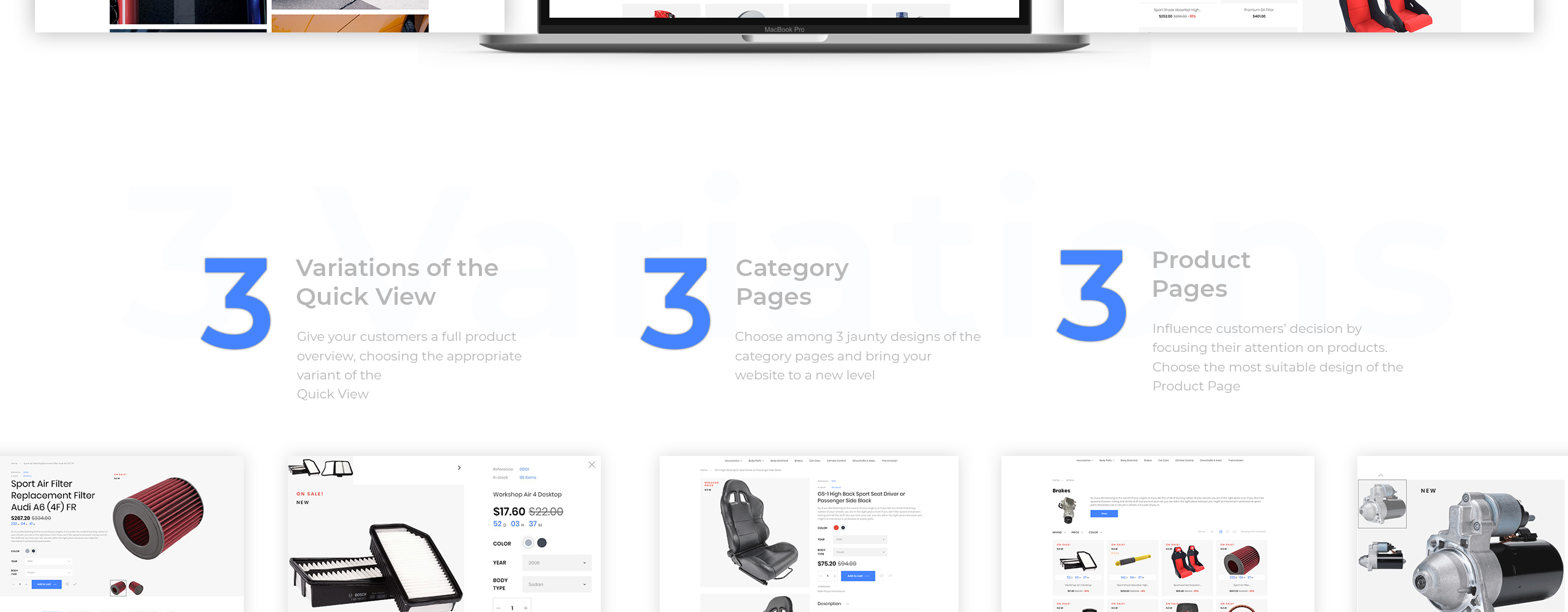 магазин запасных частей clean bootstrap ecommerce prestashop theme