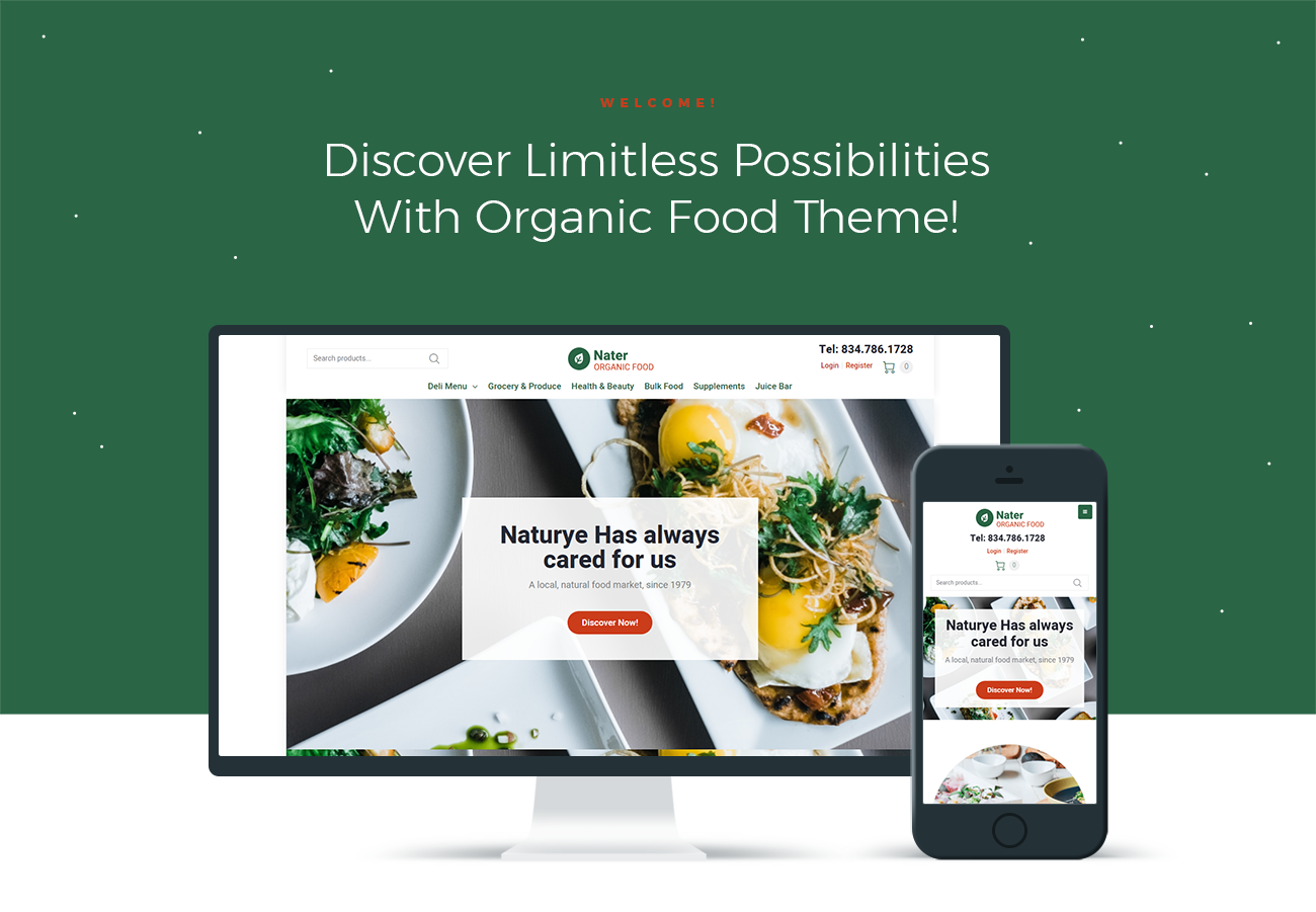 organic food ecommerce modern elementor woocommerce theme