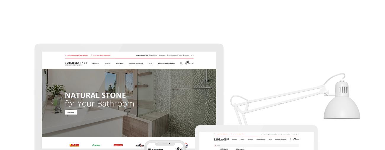строительные материалы чистый шаблон opencart
