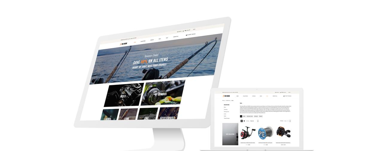 рыбалка многостраничная чистая тема shopify