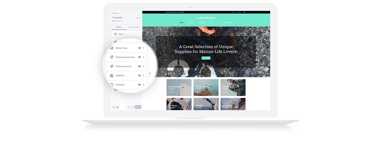 аксессуары для лодок clean shopify theme