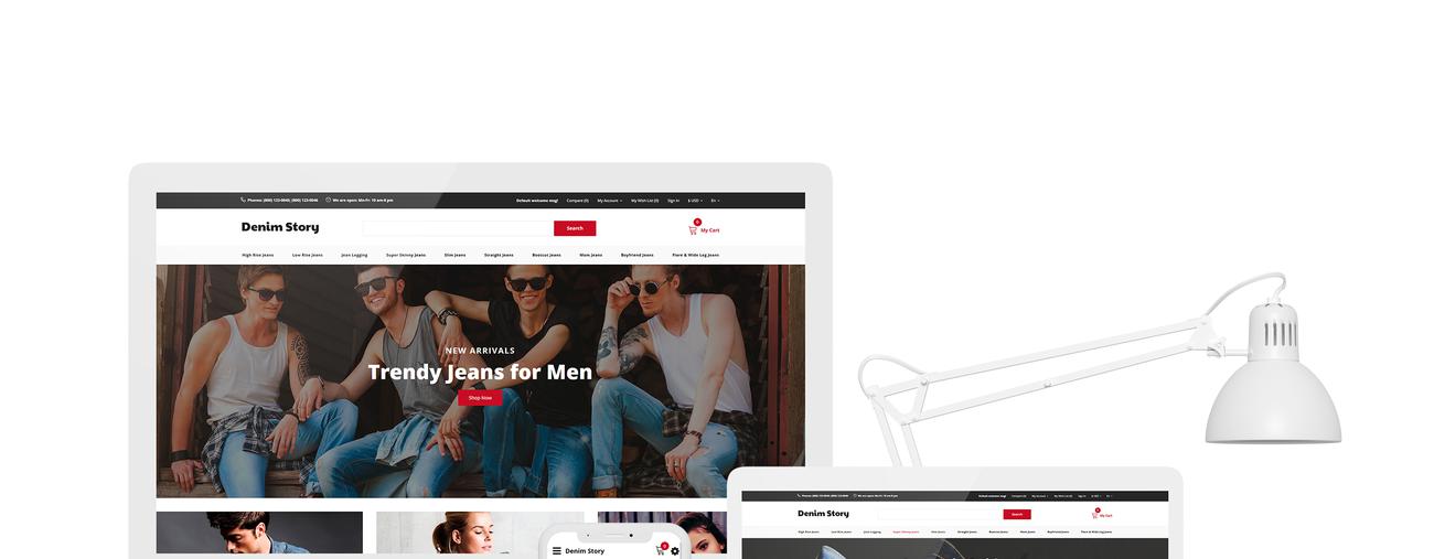 commerce clean opencart шаблон