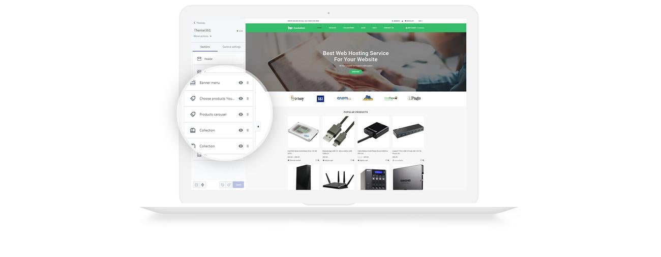 commerce clean shopify тема
